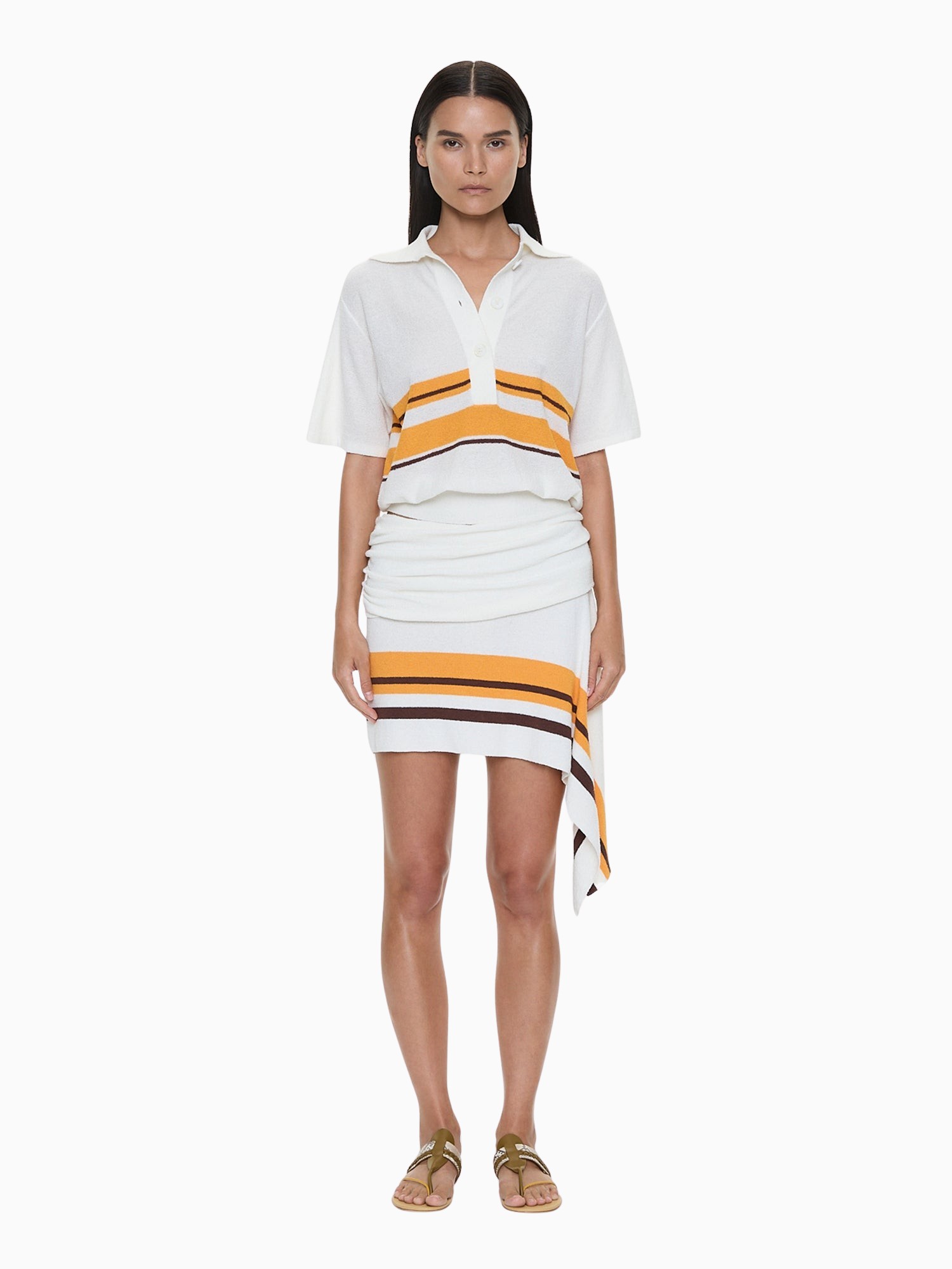 christopher esber straccio knitted extension drape mini dress Straccio Knitted Extension Drape Mini Dress