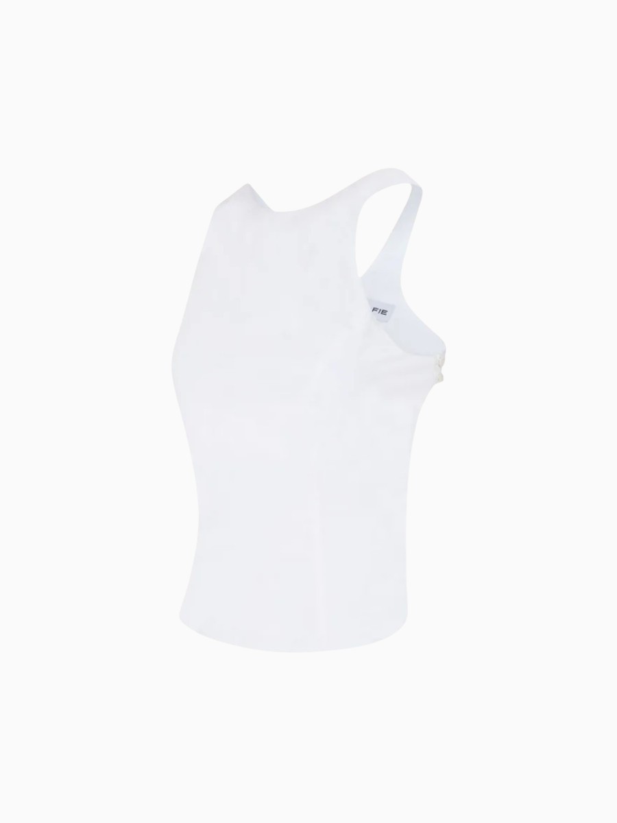 ALFIE The Backless Top in White Poplin