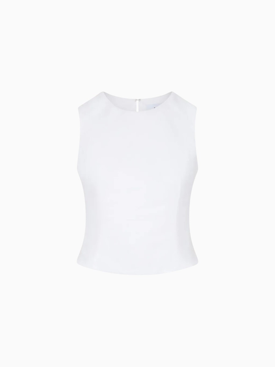 ALFIE The Nori Top in White Poplin