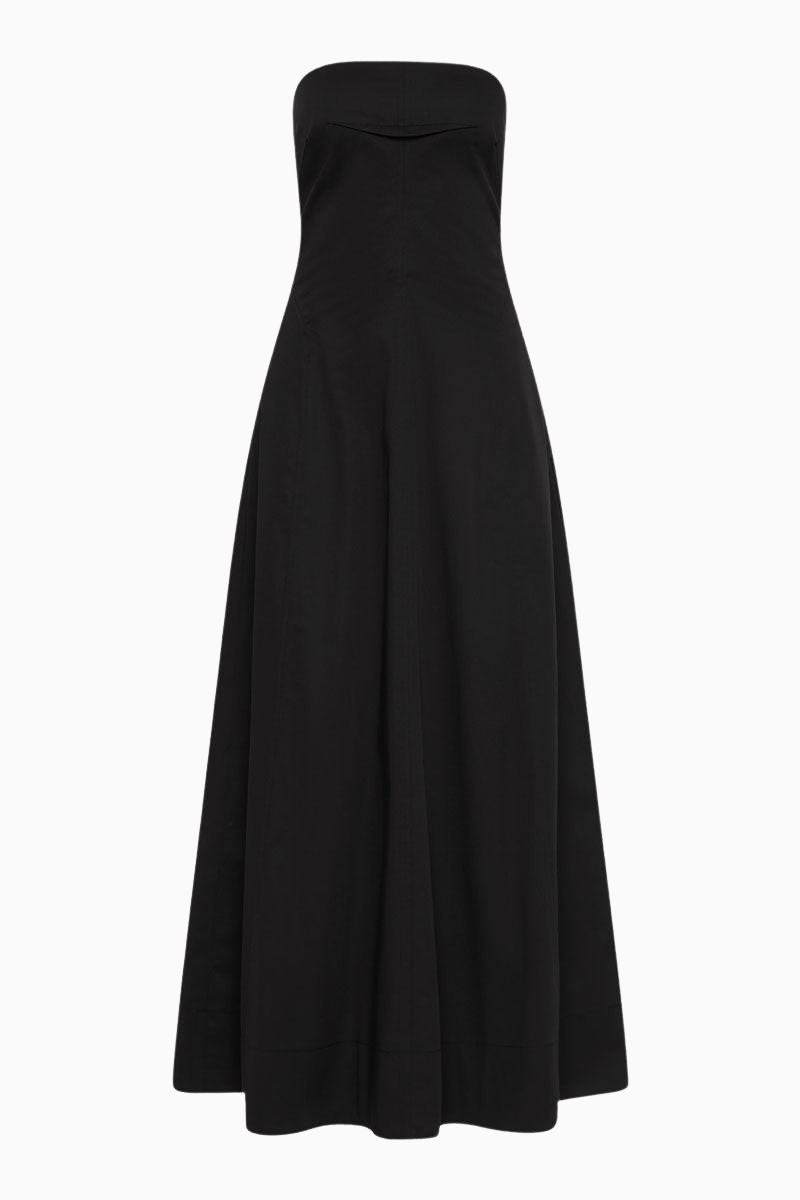 black cotton strapless dress Black Strapless Mini Dress main image 1
