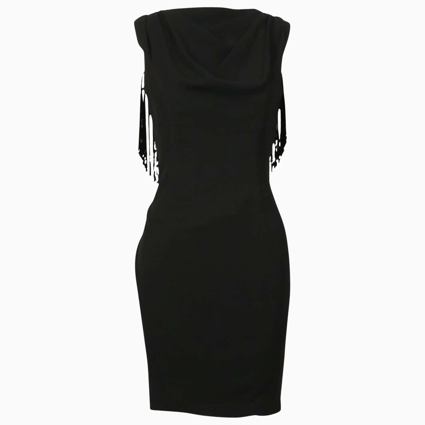 thierry mugler black dress Thierry Mugler Black Lace Cutouts Minidress